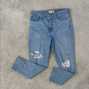 Madewell the perfect high waist ripped jeans